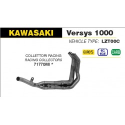 Collecteur pot d'Echappement ARROW racing KAWASAKI 1000 VERSYS 2021-2023